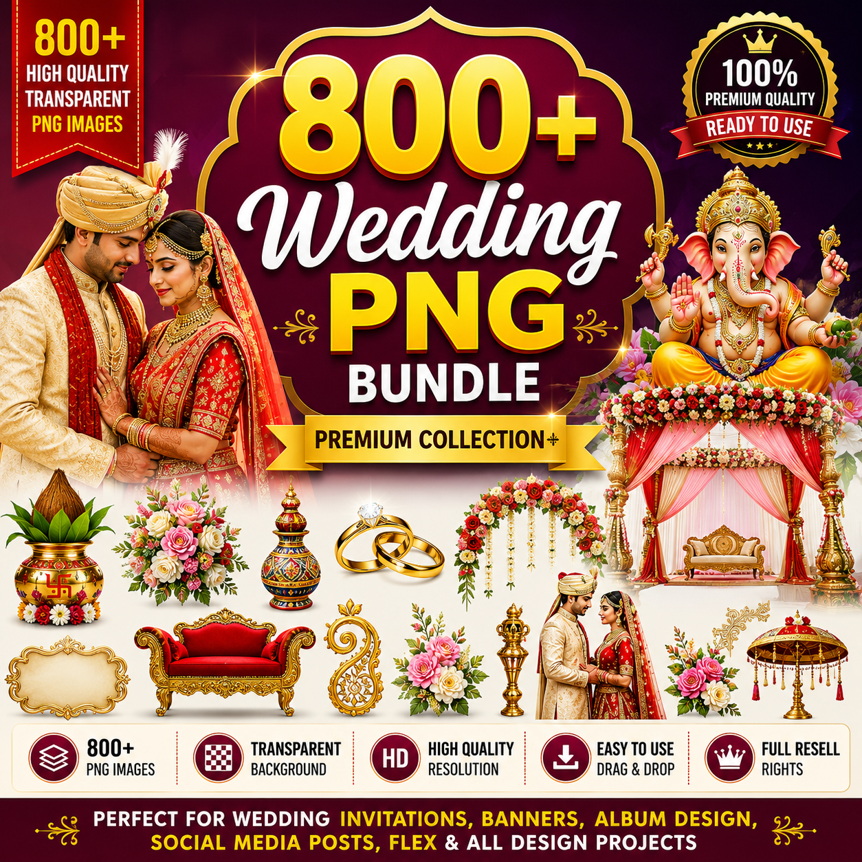 800+ Wedding PNG Stock